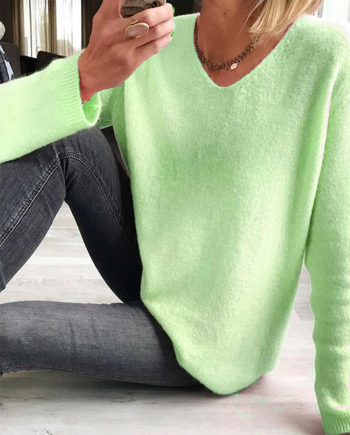 Ella Damen Chic Strickpullover