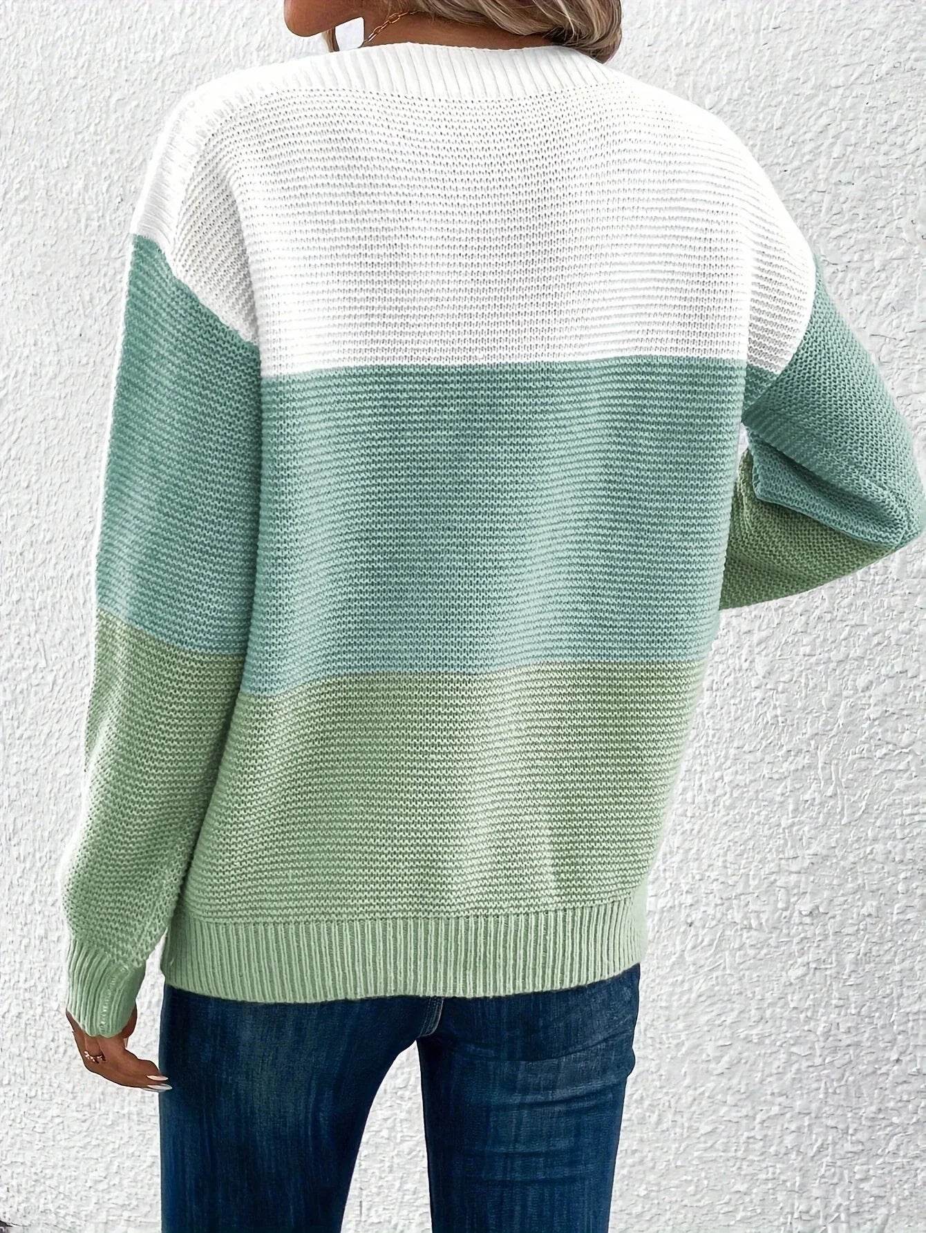 Elena Damen-Strickpullover mit Rundhalsausschnitt