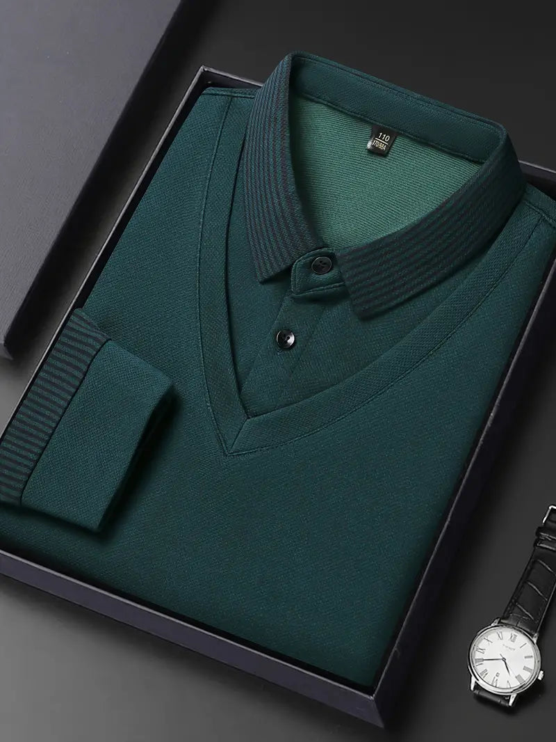 Charles 2-in-1 Langarm-Poloshirt