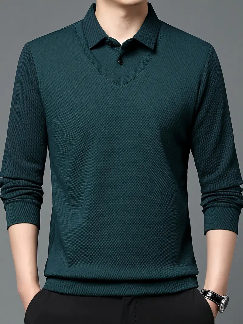 Charles 2-in-1 Langarm-Poloshirt
