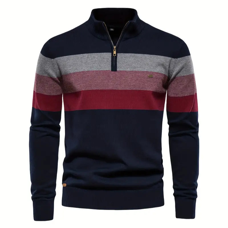 Valentin Refined Pullover mit Reißverschluss
