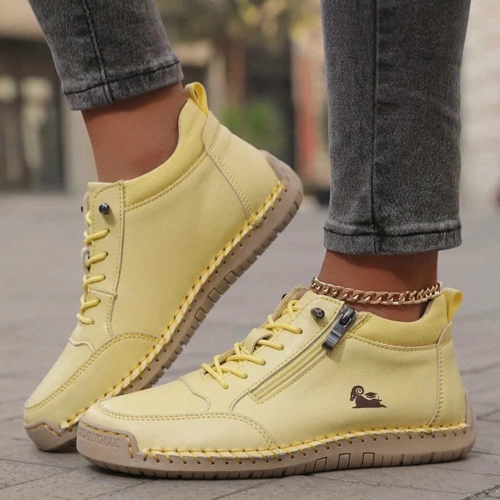 Bequeme Leder-Sneaker mit Reißverschluss – Mavie