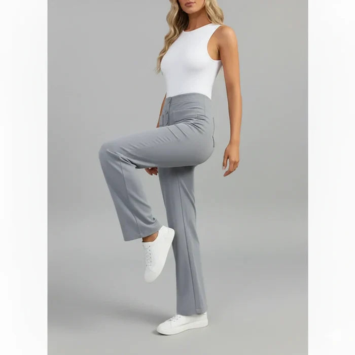Sophie Stretchhose mit hoher Taille und Seitentaschen