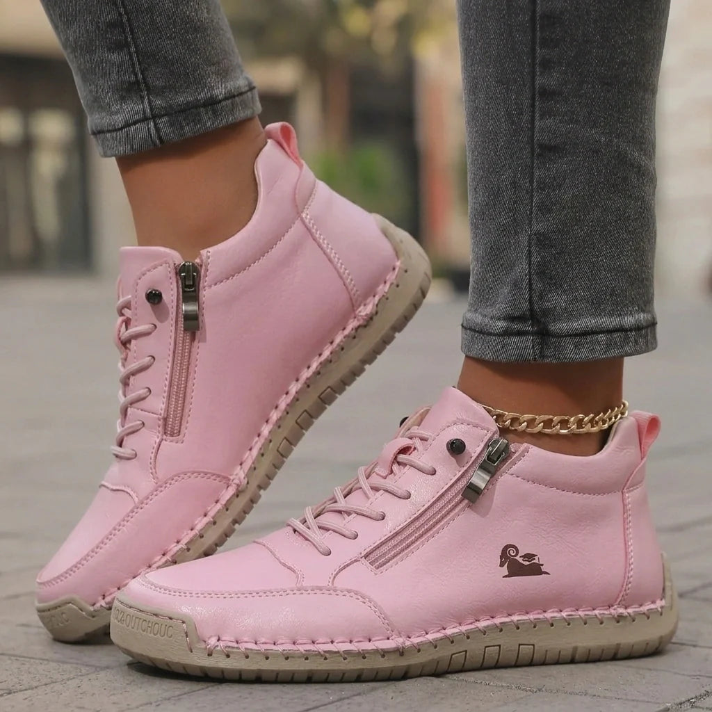 Bequeme Leder-Sneaker mit Reißverschluss – Mavie
