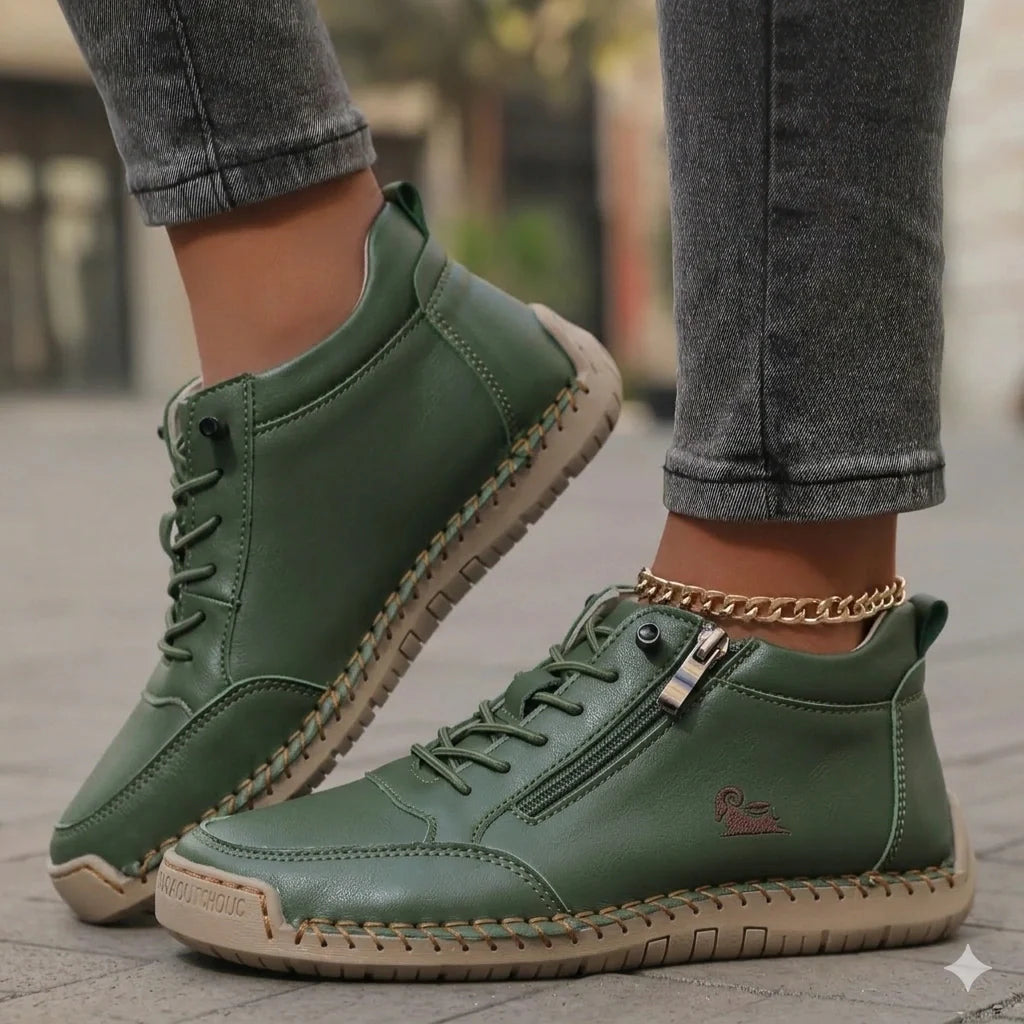 Bequeme Leder-Sneaker mit Reißverschluss – Mavie