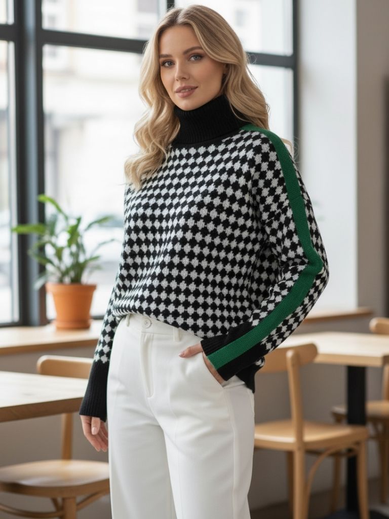 Eloise Damenpullover mit modernem Print
