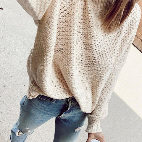 Lena Damen Klassischer Strickpullover