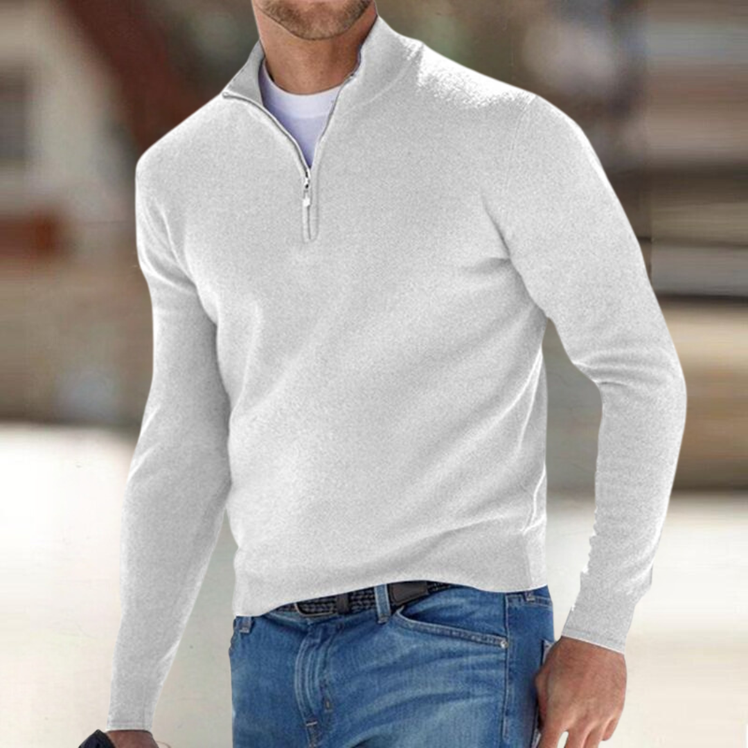Maurice Pullover mit halbem Reißverschluss