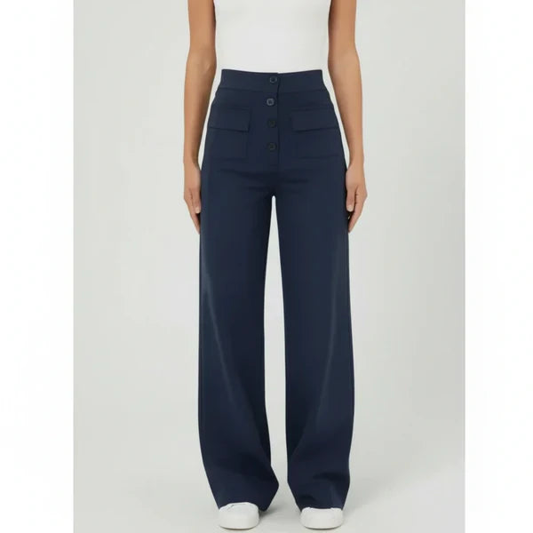 Sophie Stretchhose mit hoher Taille und Seitentaschen