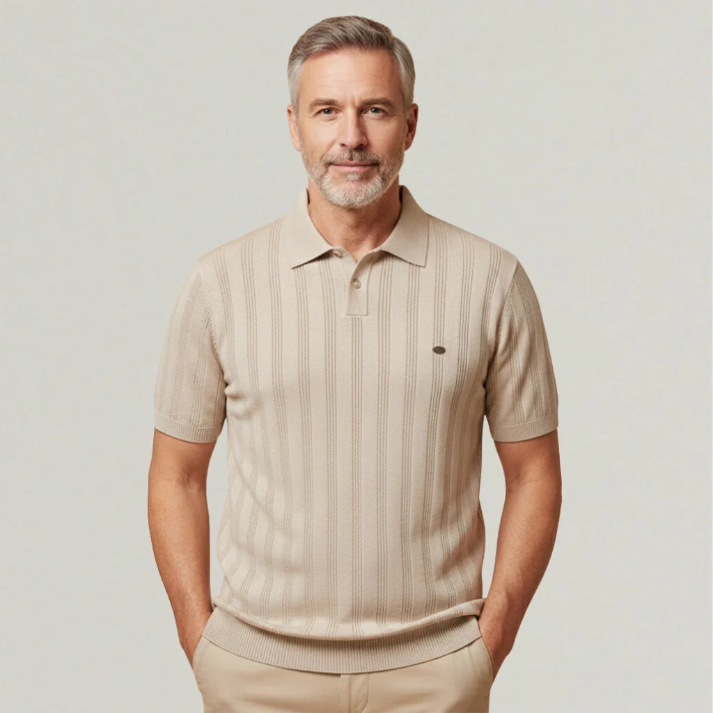 Alvero Strick Herren-Poloshirt