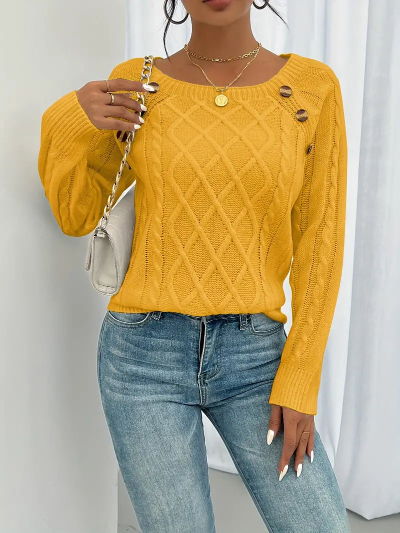 Eleganter Pullover mit Knöpfen Elise