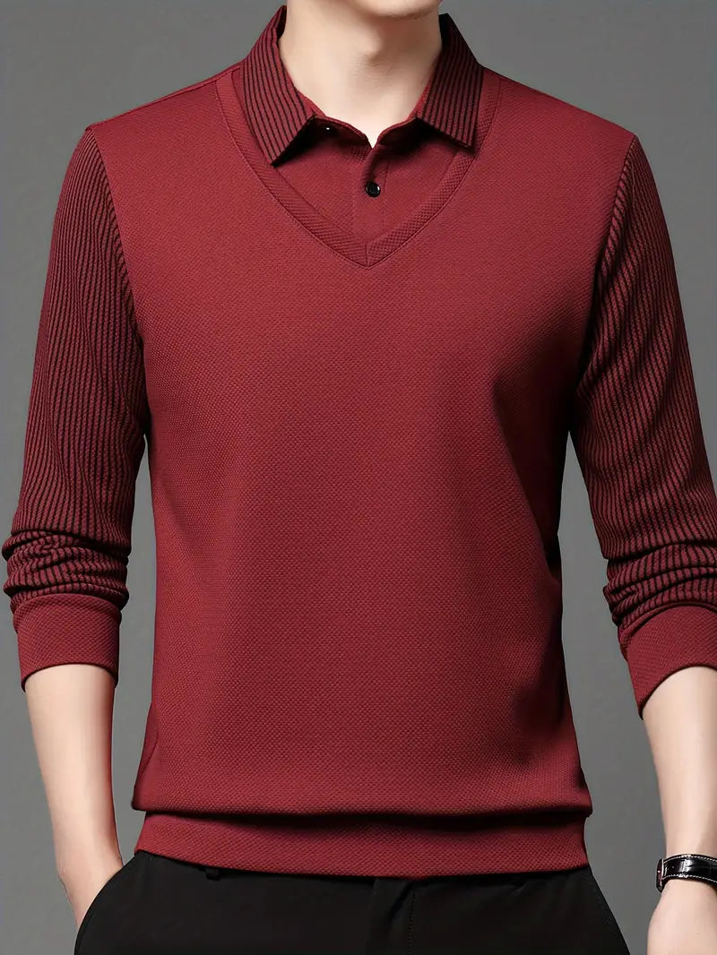 Charles 2-in-1 Langarm-Poloshirt