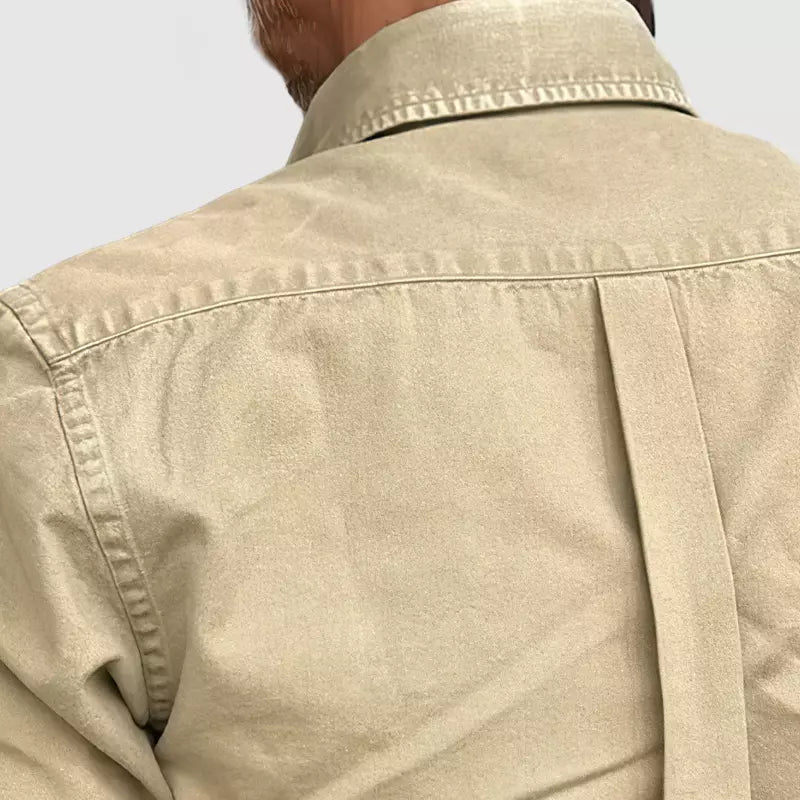 Klassisches Denim-Freizeithemd mit langen Ärmeln