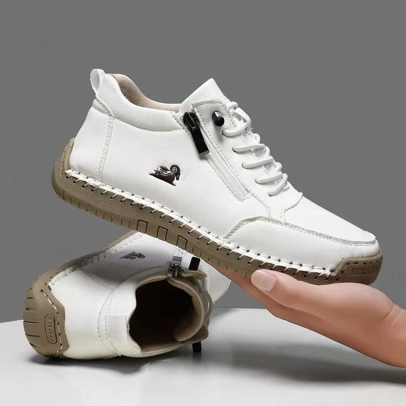 Bequeme Leder-Sneaker mit Reißverschluss – Mavie