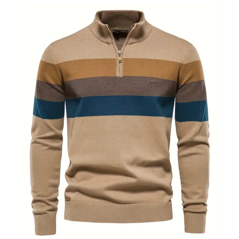 Valentin Refined Pullover mit Reißverschluss
