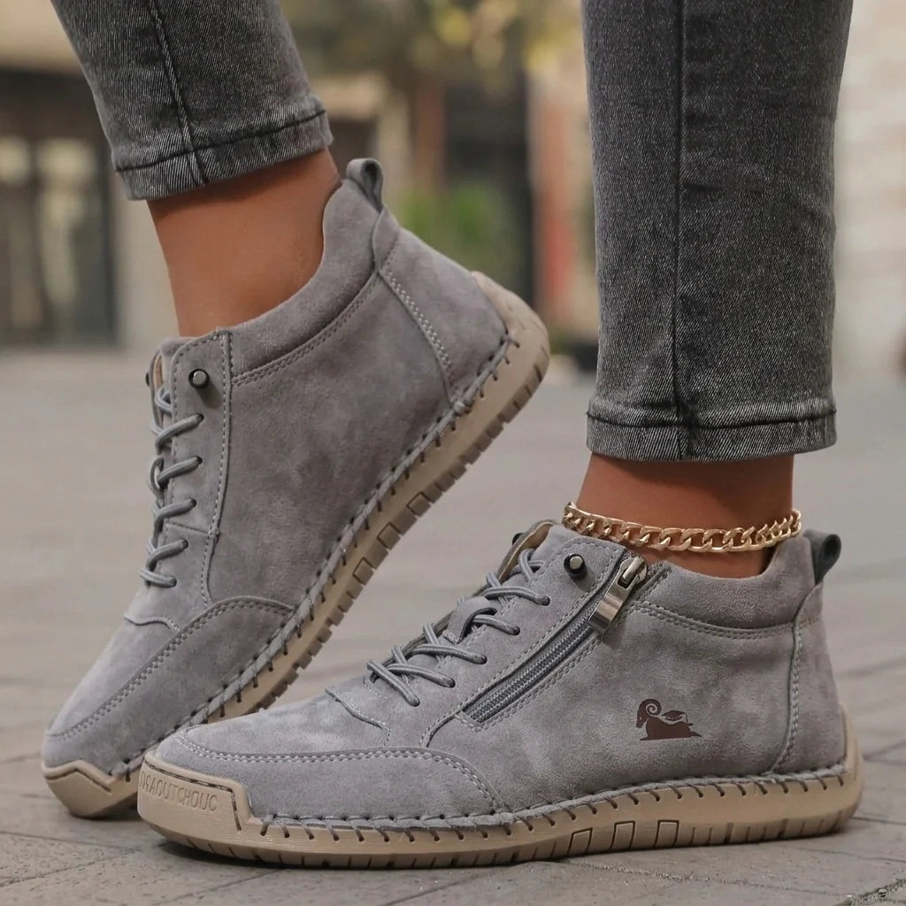 Bequeme Leder-Sneaker mit Reißverschluss – Mavie