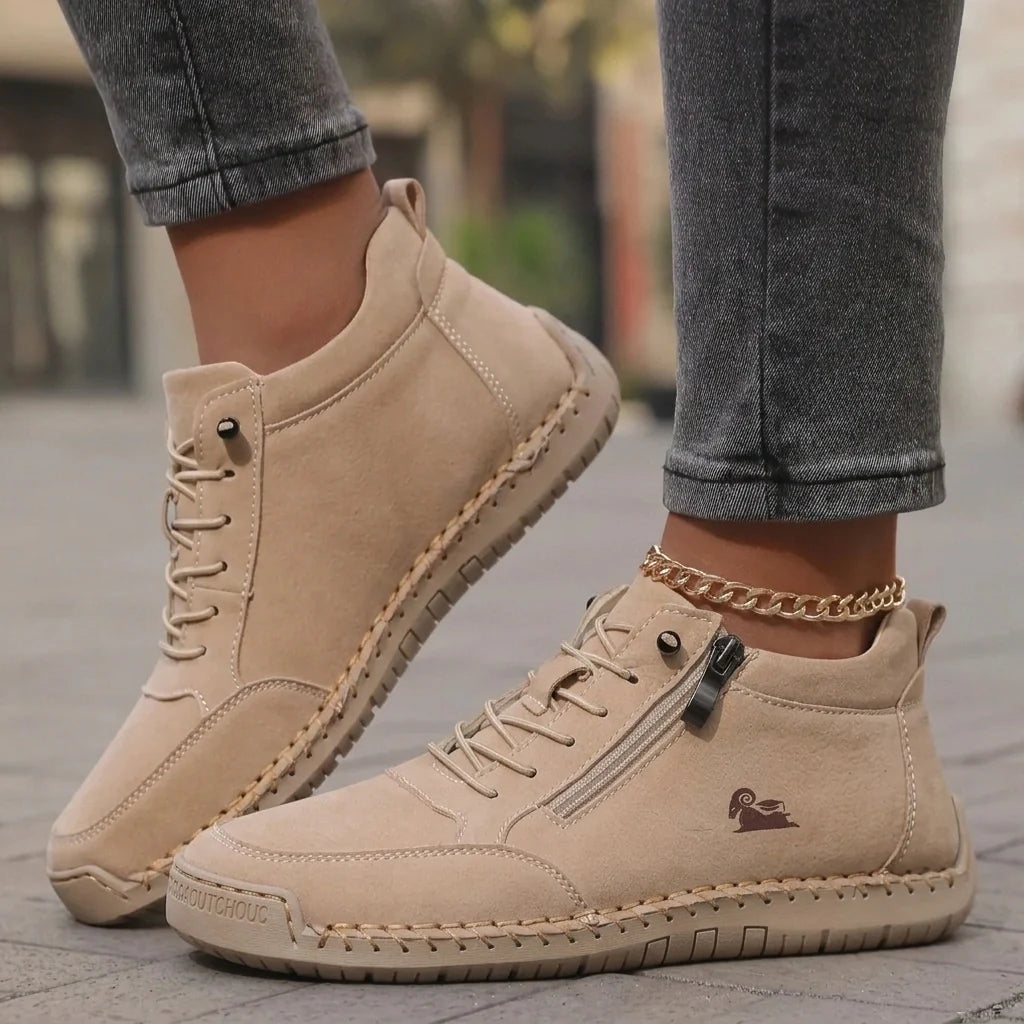 Bequeme Leder-Sneaker mit Reißverschluss – Mavie