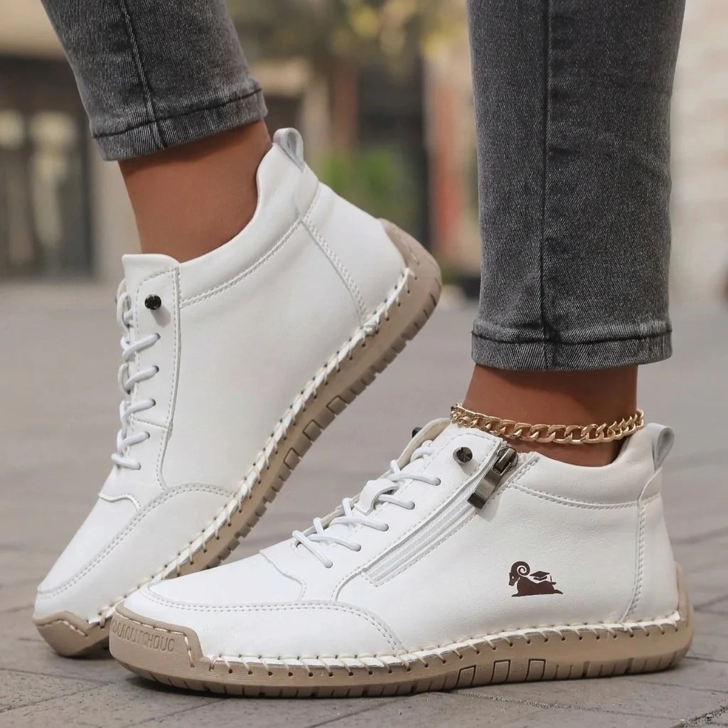 Bequeme Leder-Sneaker mit Reißverschluss – Mavie