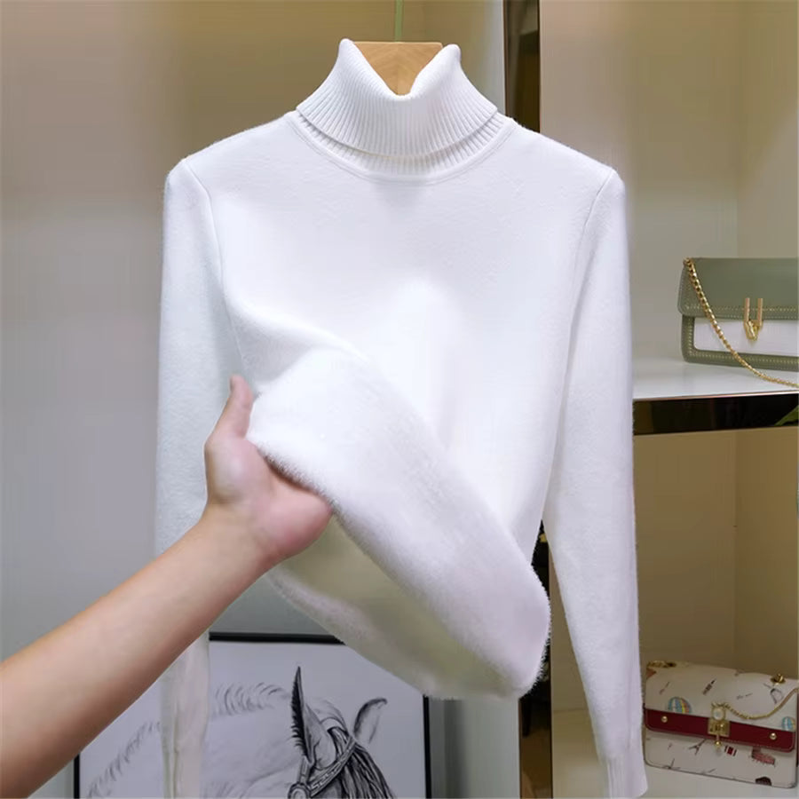 Karen Damen Fleece-Rollkragenpullover
