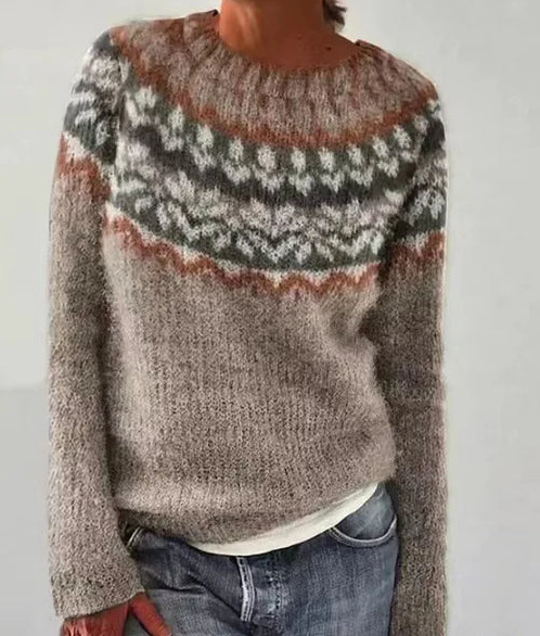 Helena Damen Klassischer Strickpullover
