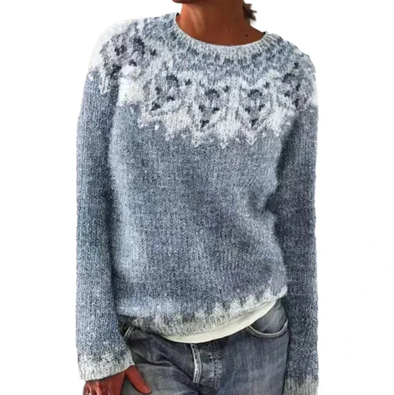 Helena Damen Klassischer Strickpullover