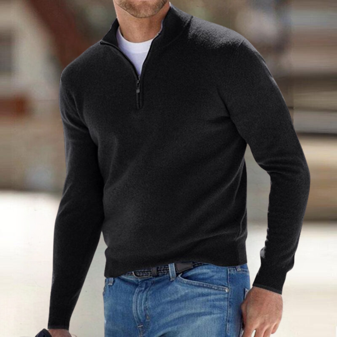 Maurice Pullover mit halbem Reißverschluss