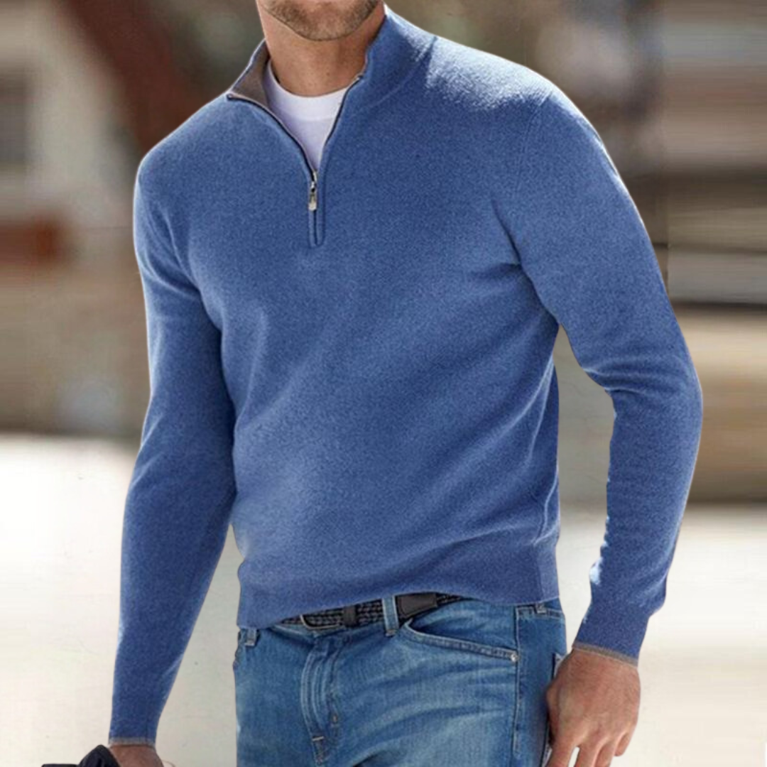 Maurice Pullover mit halbem Reißverschluss