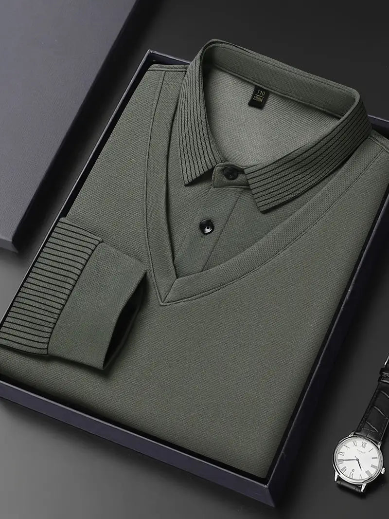 Charles 2-in-1 Langarm-Poloshirt