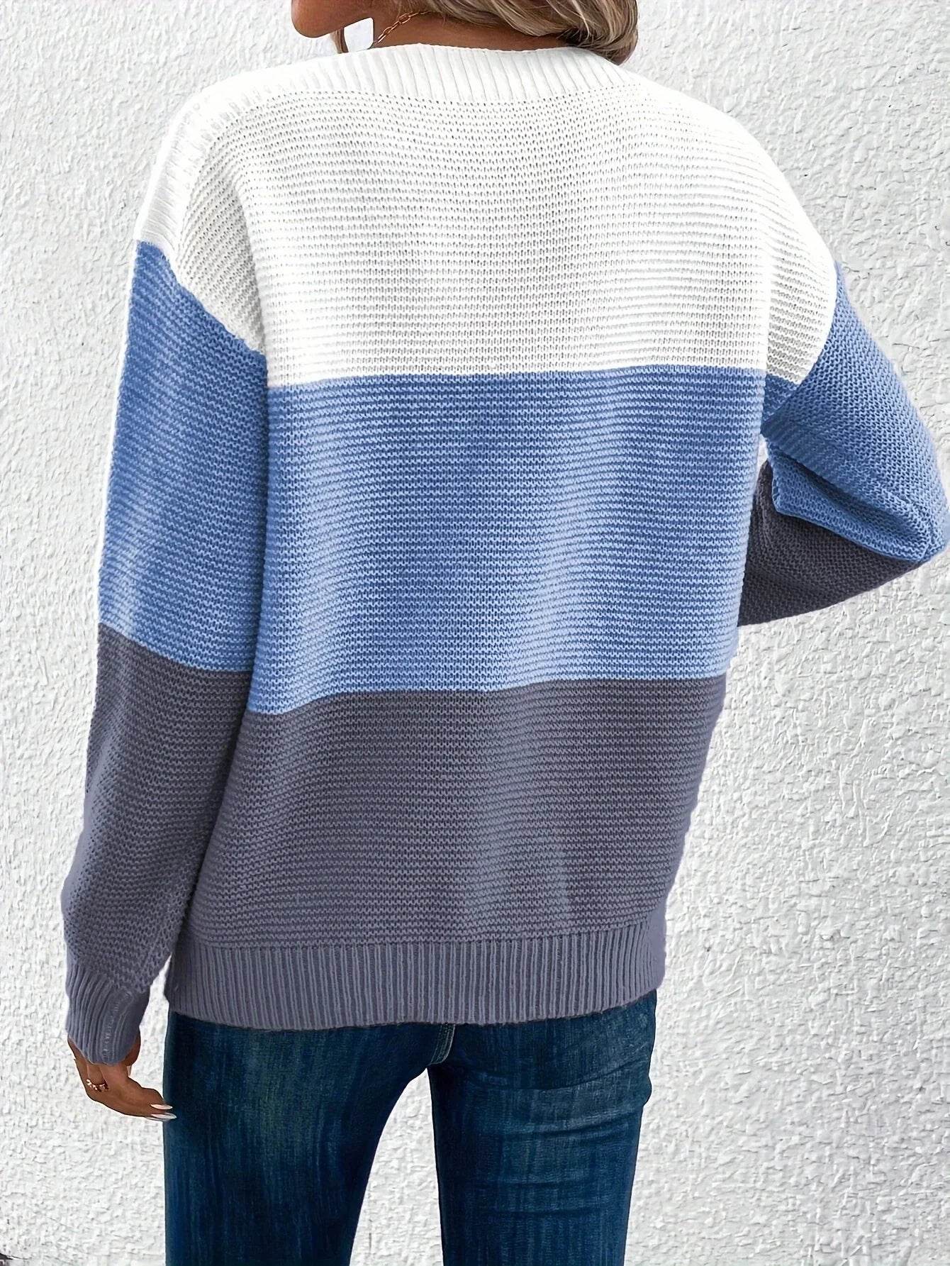 Elena Damen-Strickpullover mit Rundhalsausschnitt