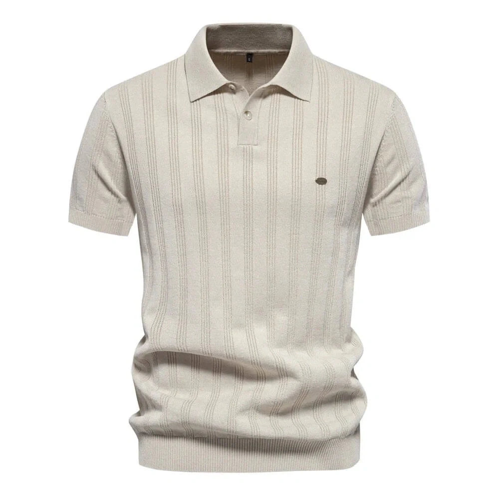 Alvero Strick Herren-Poloshirt