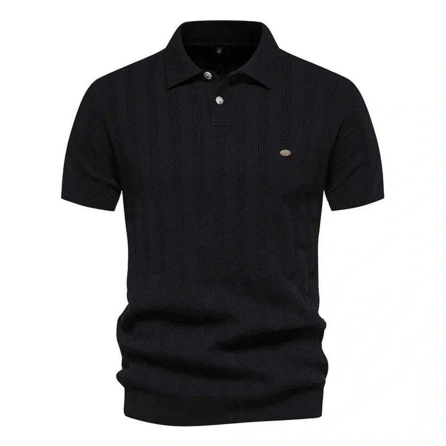 Alvero Strick Herren-Poloshirt